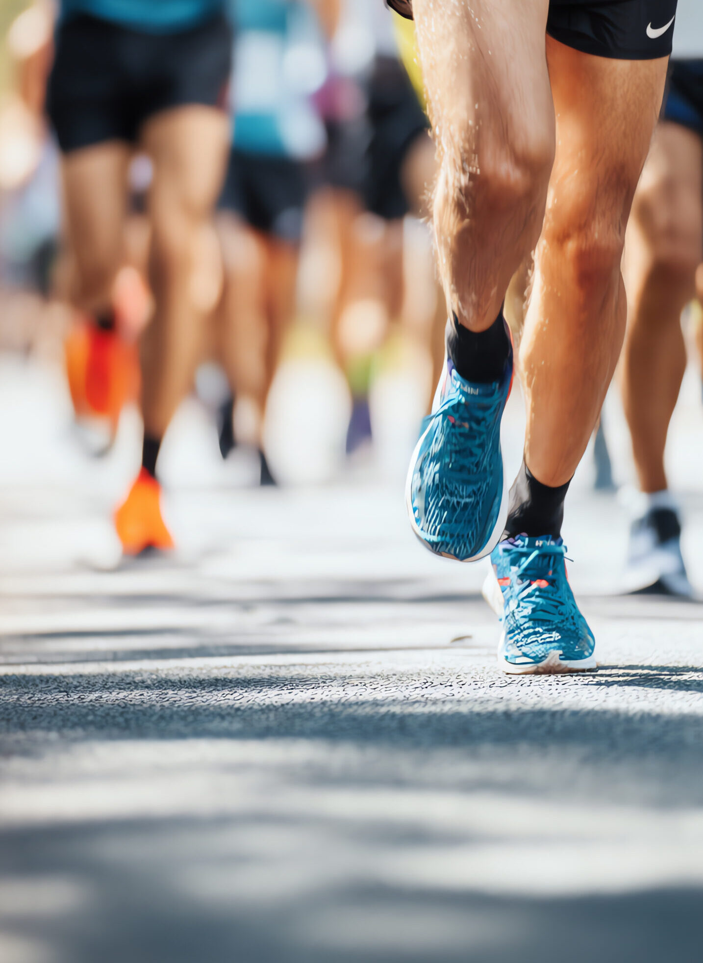 marathon runners, AI generated
