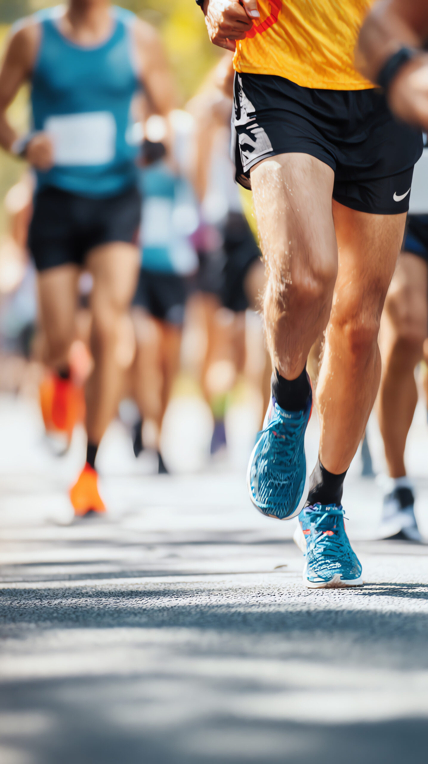 marathon runners, AI generated